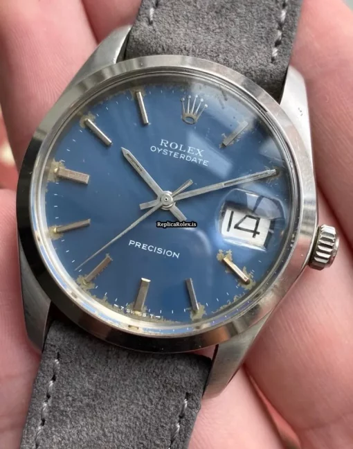 Beautiful Replica Rolex Oyster Precision 6694 Caliber 1225 Manual Winding Movement 34x40mm Steel Case Mens/unisex Watch - Image 3