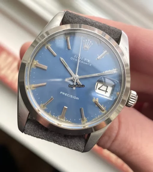 Beautiful Replica Rolex Oyster Precision 6694 Caliber 1225 Manual Winding Movement 34x40mm Steel Case Mens/unisex Watch - Image 5