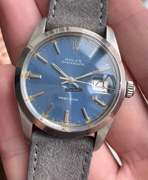 Beautiful Replica Rolex Oyster Precision 6694 Caliber 1225 Manual Winding Movement 34x40mm Steel Case Mens/unisex Watch - Image 6