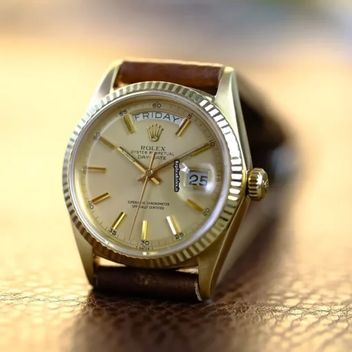 Fantastic Copy Rolex Day-date 36 1803 Caliber 1556 Automatic Movement 36mm Yellow Gold Case Mens/unisex Watch - Image 6