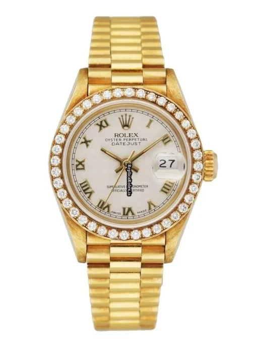 Lovely Replica Rolex Lady-datejust 69178 Automatic Movement 26mm Yellow Gold Case Womens Watch