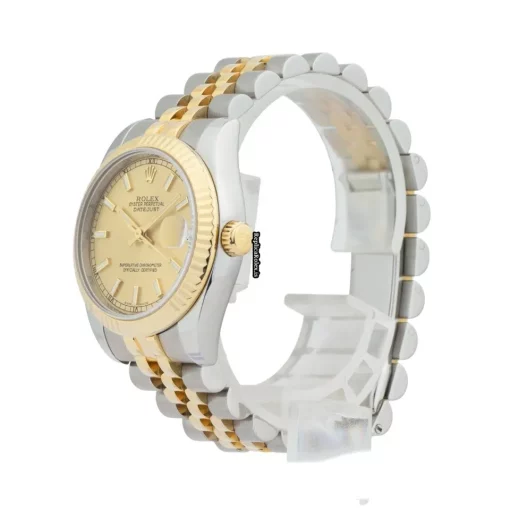 Fabulous Replica Rolex Lady-datejust 178273 Caliber 2235 Automatic Movement 31mm Gold/steel Case Womens Watch - Image 2