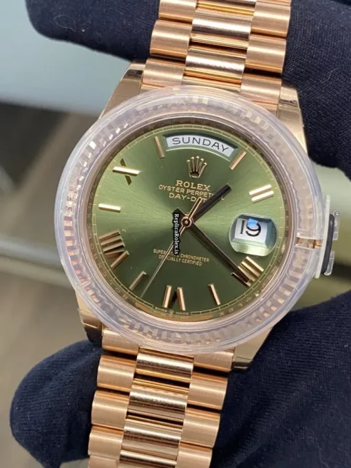 Trustworthy Replica Rolex Day-date 40 228235 Caliber 3255 Automatic Movement 40mm Rose Gold Case Mens/unisex Watch