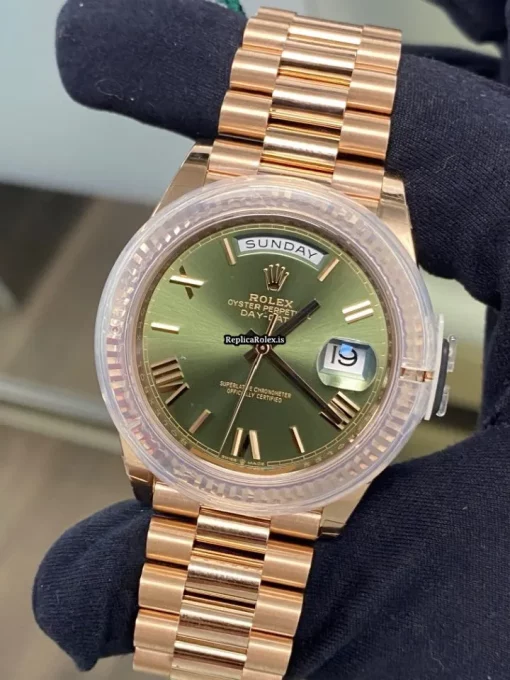 Trustworthy Replica Rolex Day-date 40 228235 Caliber 3255 Automatic Movement 40mm Rose Gold Case Mens/unisex Watch - Image 2