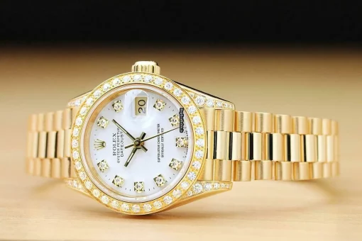 Remarkable Replica Rolex Lady-datejust 69178 Caliber 2135 Automatic Movement 26mm Yellow Gold Case Womens Watch - Image 2