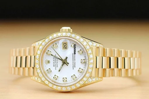 Remarkable Replica Rolex Lady-datejust 69178 Caliber 2135 Automatic Movement 26mm Yellow Gold Case Womens Watch - Image 3