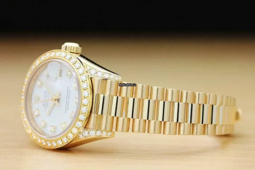 Remarkable Replica Rolex Lady-datejust 69178 Caliber 2135 Automatic Movement 26mm Yellow Gold Case Womens Watch - Image 4
