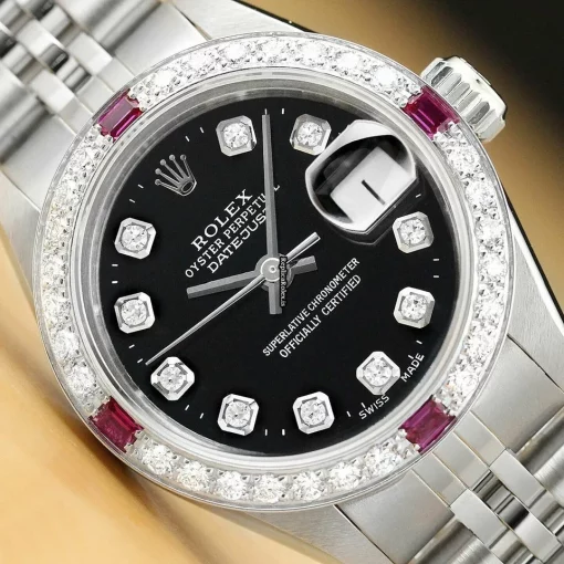 Beautiful Replica Rolex Lady-datejust 69174 Caliber 2135 Automatic Movement 26mm Steel Case Womens Watch