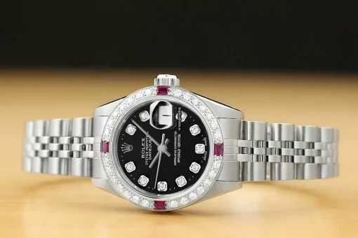 Beautiful Replica Rolex Lady-datejust 69174 Caliber 2135 Automatic Movement 26mm Steel Case Womens Watch - Image 3