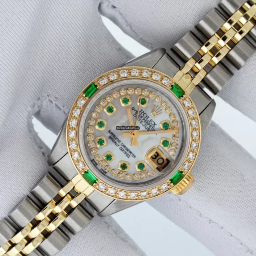 Incredible Replica Rolex Lady-datejust 69173 Caliber 2135 Automatic Movement 26mm Gold/steel Case Womens Watch - Image 2