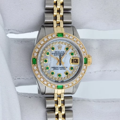 Incredible Replica Rolex Lady-datejust 69173 Caliber 2135 Automatic Movement 26mm Gold/steel Case Womens Watch - Image 4
