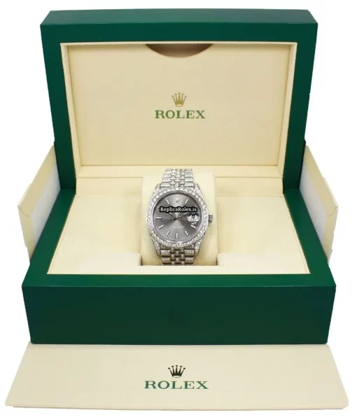 Distinctive Replica Rolex Datejust 126300 Automatic Movement 41mm Steel Case Watch - Image 5