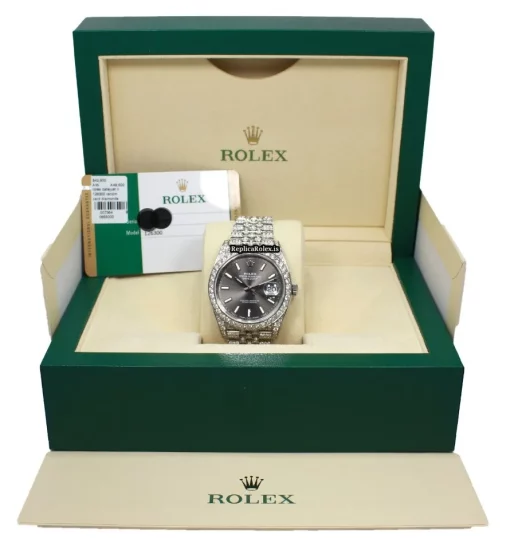 Distinctive Replica Rolex Datejust 126300 Automatic Movement 41mm Steel Case Watch - Image 6