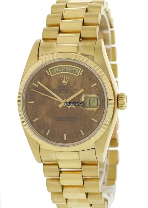 Terrific Replica Rolex Day-date 36 18038 Caliber 3055 Automatic Movement 36mm Yellow Gold Case Mens/unisex Watch