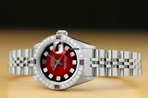 Distinctive Replica Rolex Lady-datejust 69174 Caliber 2135 Automatic Movement 26mm Steel Case Womens Watch - Image 2