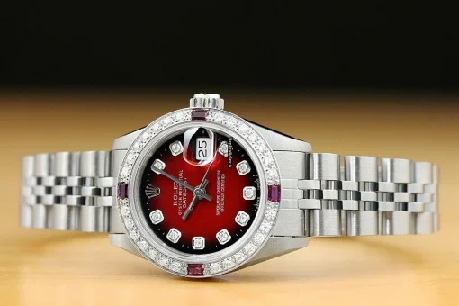 Distinctive Replica Rolex Lady-datejust 69174 Caliber 2135 Automatic Movement 26mm Steel Case Womens Watch - Image 3