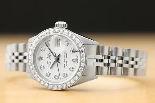 Discount Replica Rolex Oyster Perpetual Lady Date 6916 Caliber 2030 Automatic Movement 26mm Steel Case Womens Watch - Image 2