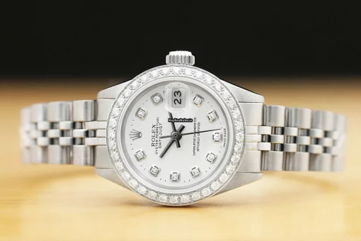 Discount Replica Rolex Oyster Perpetual Lady Date 6916 Caliber 2030 Automatic Movement 26mm Steel Case Womens Watch - Image 3
