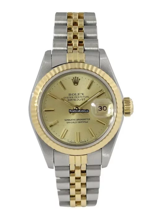 Defect Replica Rolex Lady-datejust 69173 Caliber 2135 Automatic Movement 26mm Steel Case Womens Watch