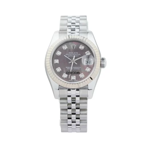 Reliable Replica Rolex Lady-datejust 179174 Caliber 2235 Automatic Movement 26mm Steel Case Womens Watch