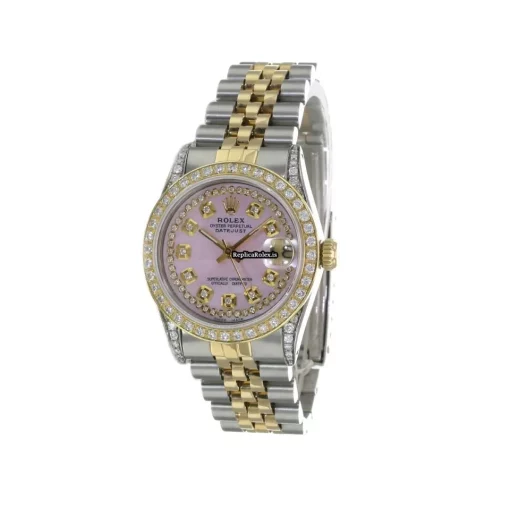 Affordable Replica Rolex Lady-datejust 68273 Caliber 2135 Automatic Movement 31mm Gold/steel Case Womens Watch - Image 8