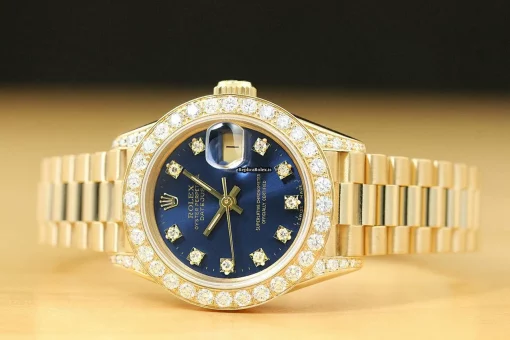 Fine Fake Rolex Lady-datejust 69178 Caliber 2135 Automatic Movement 26mm Yellow Gold Case Womens Watch - Image 3