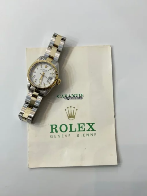 Appealing Fake Rolex Lady-datejust 6917 Caliber 2030 Automatic Movement 26mm Gold/steel Case Womens Watch - Image 8