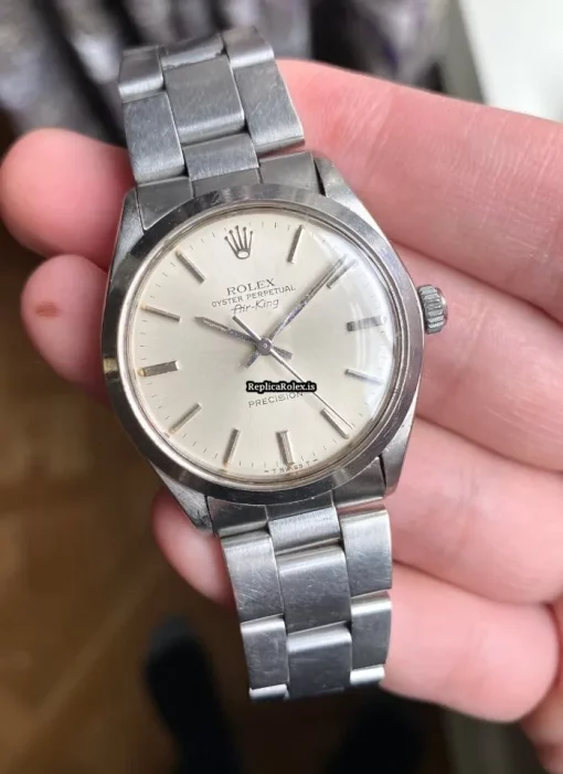 Great Replicas Rolex Air King Precision 5500 Caliber 1520 Automatic Movement 34mm Steel Case Mens/unisex Watch - Image 5