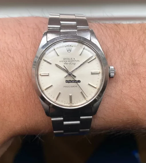 Great Replicas Rolex Air King Precision 5500 Caliber 1520 Automatic Movement 34mm Steel Case Mens/unisex Watch - Image 8