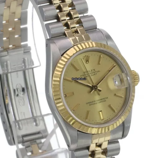 Popular Replica Rolex Lady-datejust 68273 Caliber 2135 Automatic Movement 31mm Gold/steel Case Womens Watch - Image 4