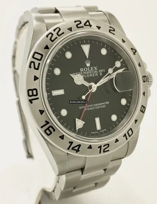Cheap Fake Rolex Explorer II 16570 Caliber 3135 Automatic Movement 40mm Steel Case Watch - Image 2