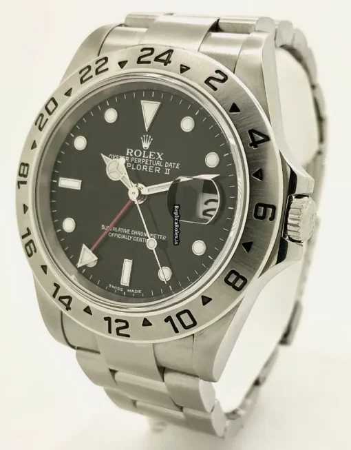 Cheap Fake Rolex Explorer II 16570 Caliber 3135 Automatic Movement 40mm Steel Case Watch - Image 3