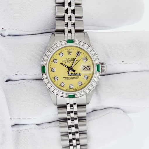 Terrific Replica Rolex Lady-datejust 6917 Caliber 2030 Automatic Movement 26mm Steel Case Womens Watch - Image 7