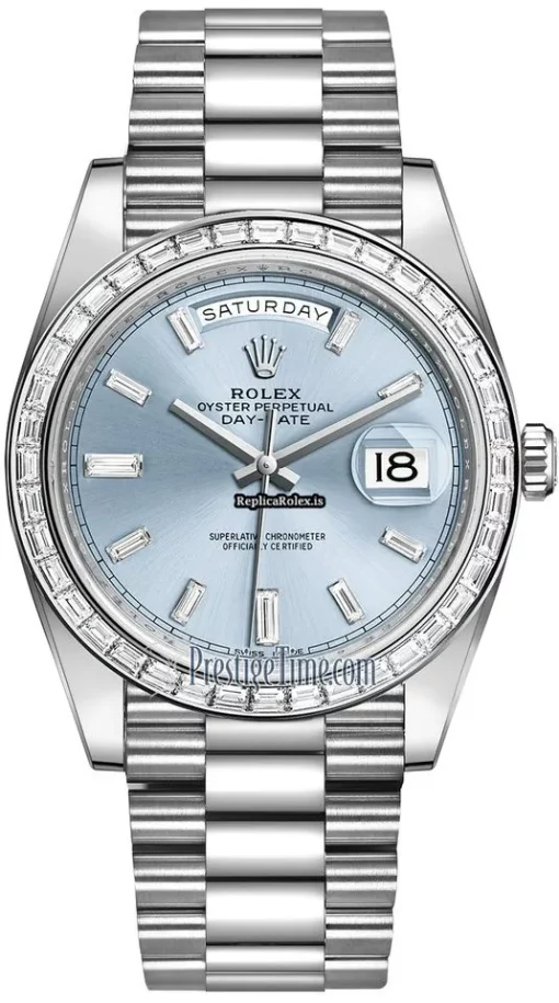 Distinctive Clone Rolex Day-date 40 228396tbr Automatic Movement 40mm Platinum Case Mens/unisex Watch