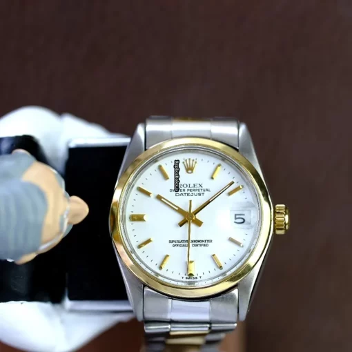 Durable Replica Rolex Datejust 6827 Caliber 2135 Automatic Movement 31mm Yellow Gold Case Watch - Image 3