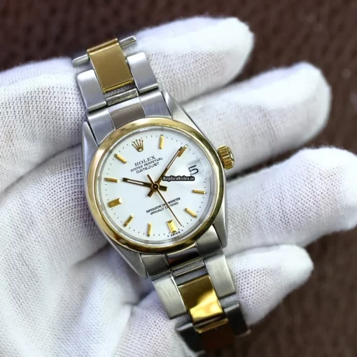 Durable Replica Rolex Datejust 6827 Caliber 2135 Automatic Movement 31mm Yellow Gold Case Watch - Image 5