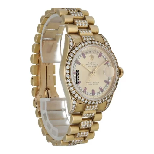 Luxury Fake Rolex Day-date 18388 Automatic Movement 36mm Yellow Gold Case Mens/unisex Watch - Image 3