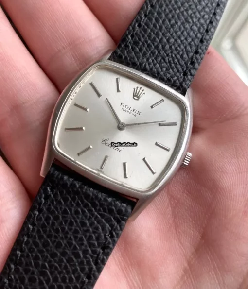 Mind-boggling Fake Rolex Cellini 3805 Caliber 1600 Manual Winding Movement 31mm White Gold Case Mens/unisex Watch - Image 4