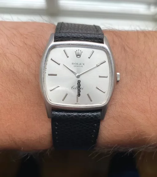 Mind-boggling Fake Rolex Cellini 3805 Caliber 1600 Manual Winding Movement 31mm White Gold Case Mens/unisex Watch - Image 8