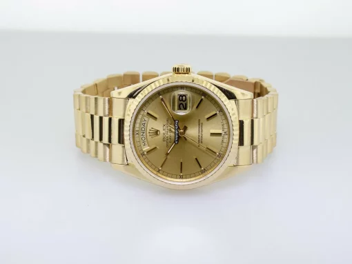 Wonderful Knockoff Rolex Day-date 36 18038 Automatic Movement 36mm Yellow Gold Case Mens/unisex Watch - Image 2