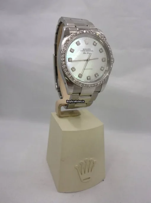 Mind-boggling Replica Rolex Air King 114200 Automatic Movement 34mm Steel Case Watch - Image 4