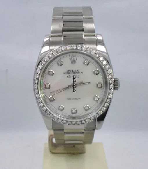 Mind-boggling Replica Rolex Air King 114200 Automatic Movement 34mm Steel Case Watch - Image 6