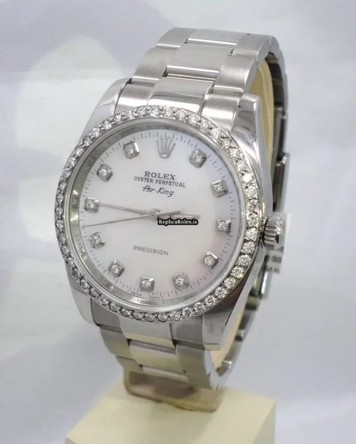 Mind-boggling Replica Rolex Air King 114200 Automatic Movement 34mm Steel Case Watch - Image 7
