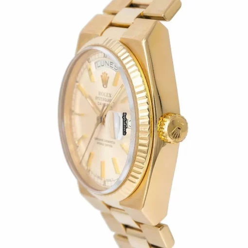 1:1 Clone Rolex Day-date Oysterquartz 19018 Quartz Movement 36mm Yellow Gold Case Mens/unisex Watch - Image 5