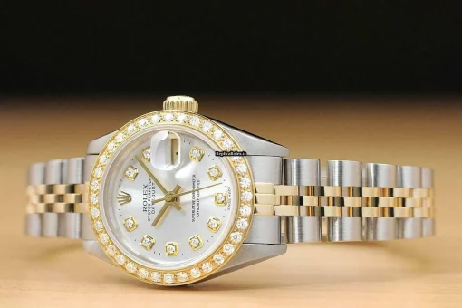 Luxury Fake Rolex Lady-datejust 69173 Caliber 2135 Automatic Movement 26mm Steel Case Womens Watch - Image 2