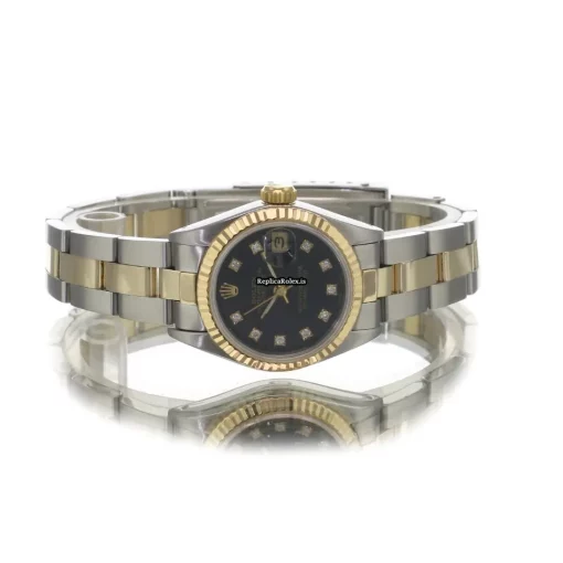 Inexpensive Fake Rolex Lady-datejust 69173 Caliber 2135 Automatic Movement 26mm Gold/steel Case Womens Watch - Image 13
