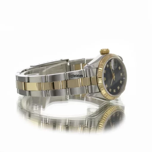Inexpensive Fake Rolex Lady-datejust 69173 Caliber 2135 Automatic Movement 26mm Gold/steel Case Womens Watch - Image 14