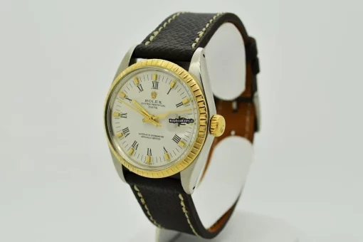 Fabulous Replica Rolex Oyster Perpetual Date 1505 Caliber 1570 Automatic Movement 34mm Gold/steel Case Mens/unisex Watch - Image 2