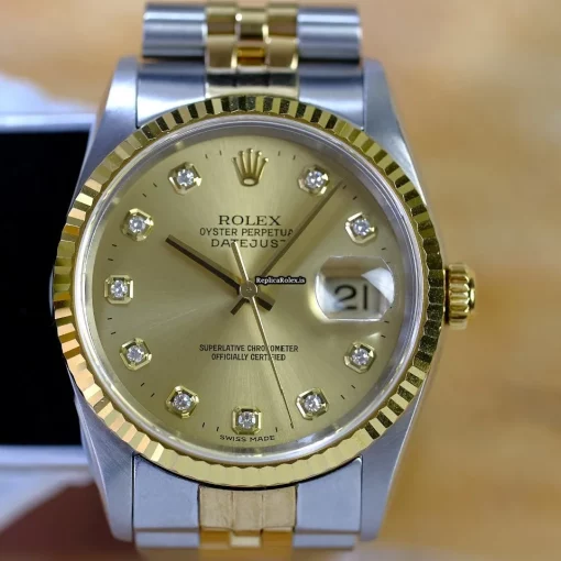 Distinctive Replica Rolex Datejust 16233 Caliber 3135 Automatic Movement 36mm Gold/steel Case Mens/unisex Watch