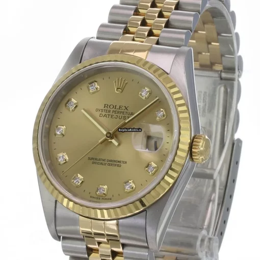 Distinctive Replica Rolex Datejust 16233 Caliber 3135 Automatic Movement 36mm Gold/steel Case Mens/unisex Watch - Image 2